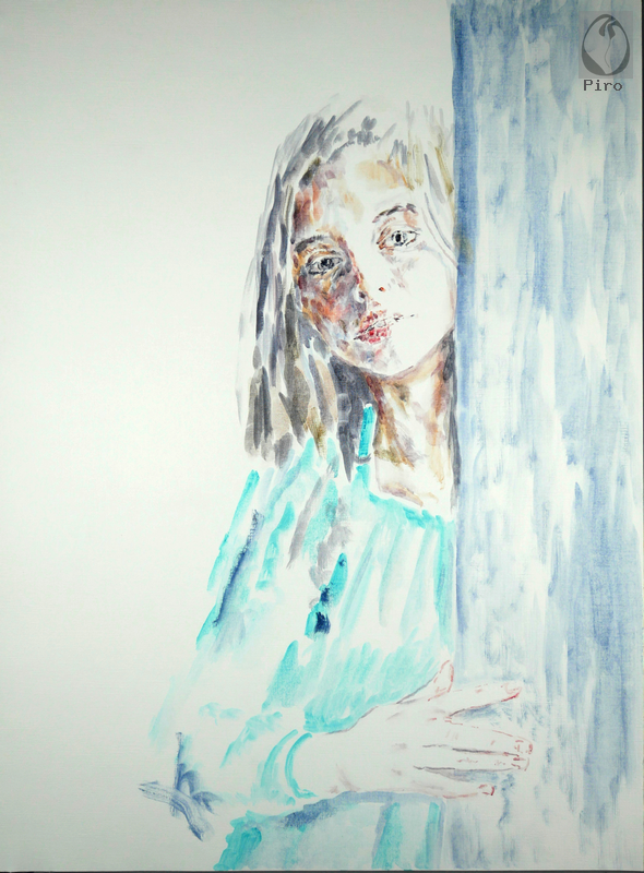 oil on paper - olio su carta di Piro
